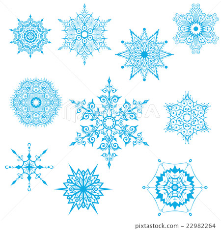 Decorative vector Snowflakes set - Stock Illustration [22982264] - PIXTA
