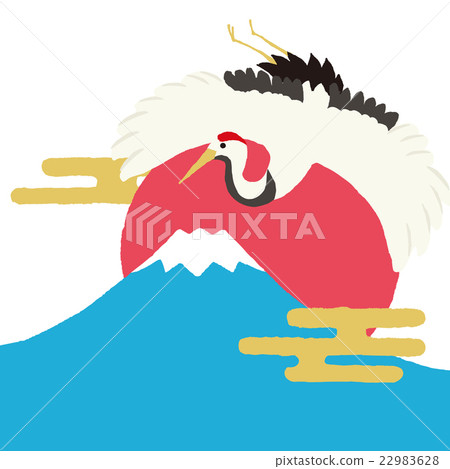 Tsuru and Mt. Fuji Tsuru and Mt. Fuji 22983628