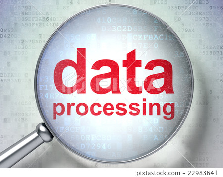 Data concept: Data Processing with optical glass Data concept: Data Processing with optical glass 22983641