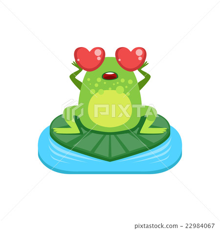 Cartoon Frog Character In Love 22984067
