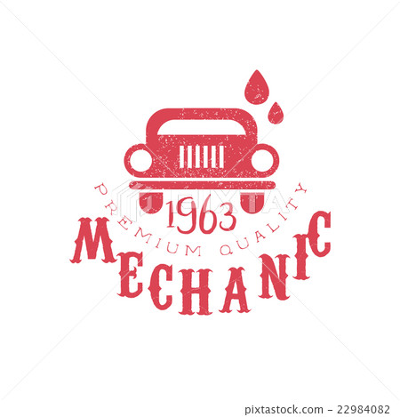 Mechanic Red Vintage Stamp Mechanic Red Vintage Stamp 22984082