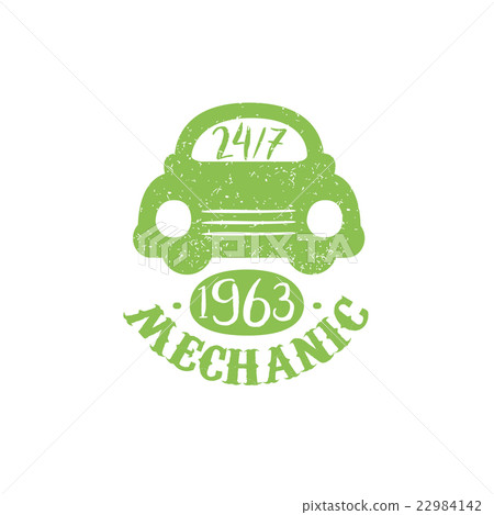 Mechanic Green Vintage Stamp 22984142