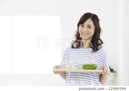 Female young lady herbal tea lifestyle cafe Female young lady herbal tea lifestyle cafe 22984394