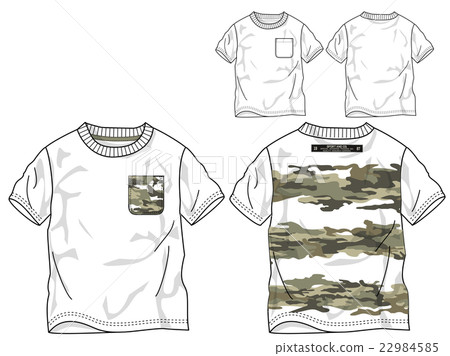 Camouflage pattern T-shirt 22984585