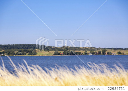 landscape on HIddensee island with lighthouse in background 22984731