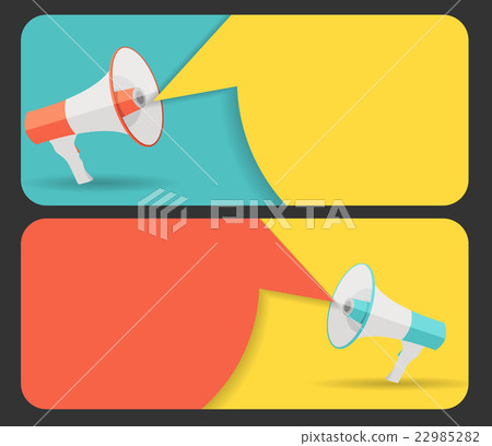Hand with Megaphone and Speech Bubble Vector Hand with Megaphone and Speech Bubble Vector 22985282