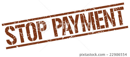 stop payment brown square vintage rubber stamp stop payment brown square vintage rubber stamp 22986554