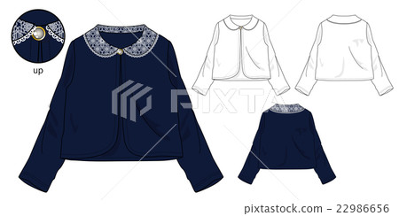 Lace collar Bolero hanger illustration Lace collar Bolero hanger illustration 22986656