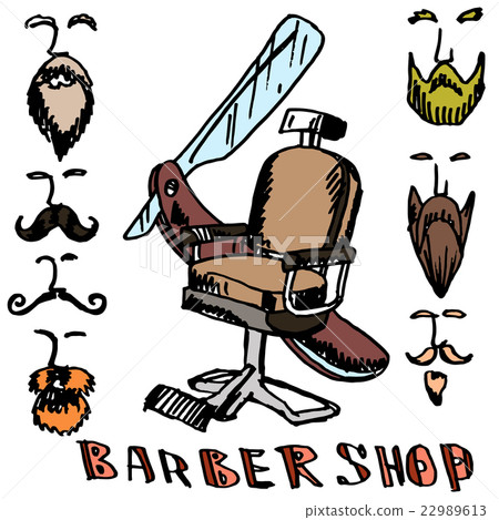 Barber shop. Vector. Drawn by hand. Items for Barber shop. Vector. Drawn by hand. Items for 22989613