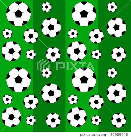 Football on the green background pattern Football on the green background pattern 22989648