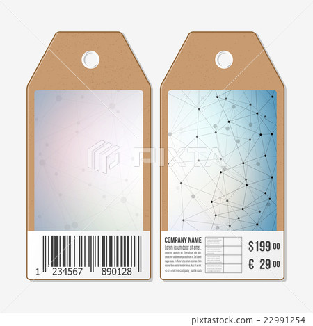 Tags design on both sides, cardboard sale labels 22991254