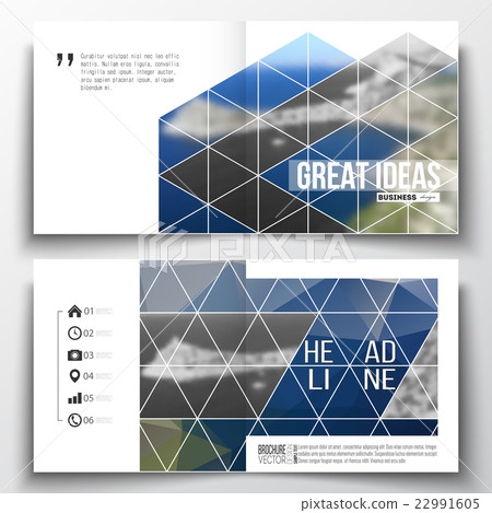 Set of annual report business templates for 22991605