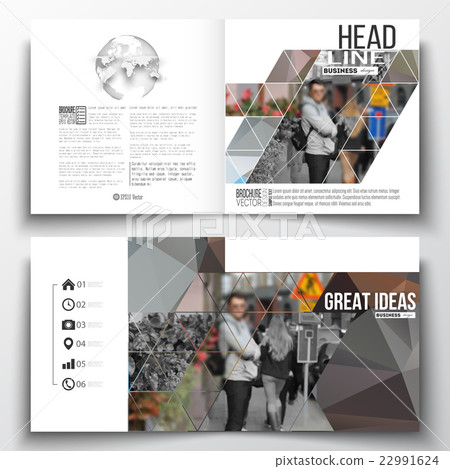 Set of annual report business templates for 22991624
