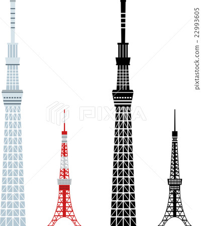 天空樹和東京鐵塔 22993605