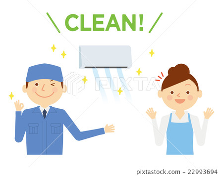 Air conditioner worker female illustration 22993694