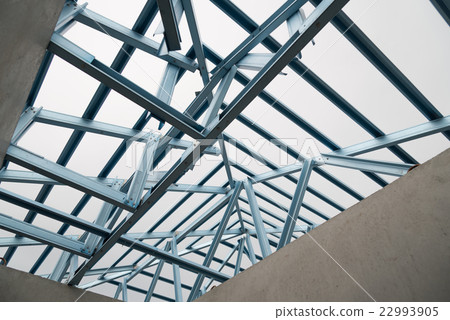 Structure of steel roof. Structure of steel roof. 22993905