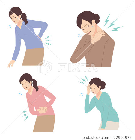 Female pain illustration - Stock Illustration [22993975] - PIXTA