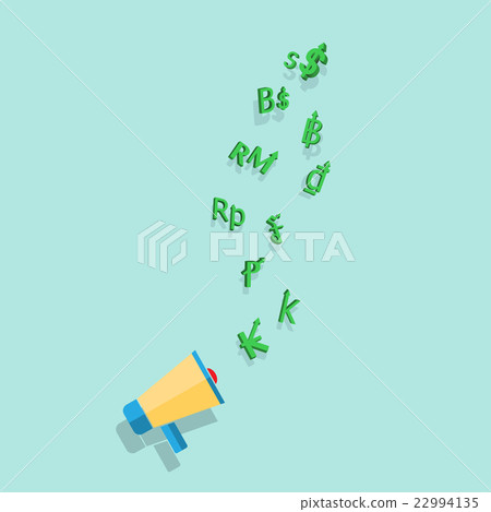 Asian money currencies symbol  22994135