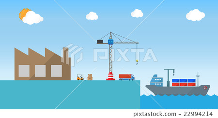 sea freight shipping transportation service icon 22994214