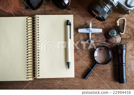 Outfit of traveler with accessories 22994438