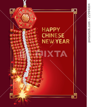 Fire Cracker Chinese New Year. Vector illustration 22994804