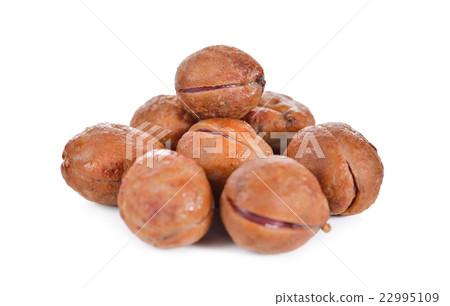 pile of Bambarra Groundnut on white background 22995109