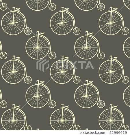 Vintage high wheeler seamless pattern 22996619