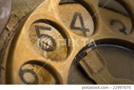 Close up of Vintage phone dial - 5 Close up of Vintage phone dial - 5 22997070