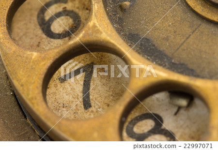 Close up of Vintage phone dial - 7 Close up of Vintage phone dial - 7 22997071