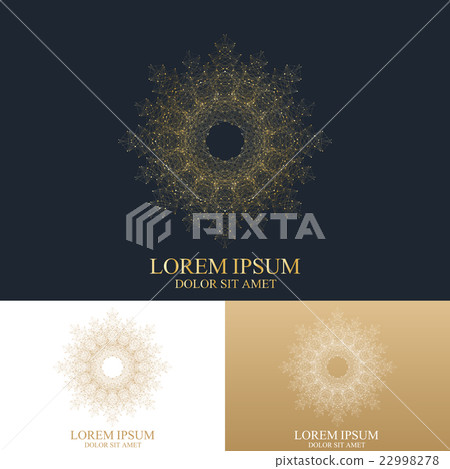 Geometric abstract Sign Template with connected 22998278