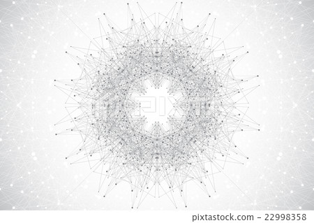 Geometric abstract background molecule and 22998358