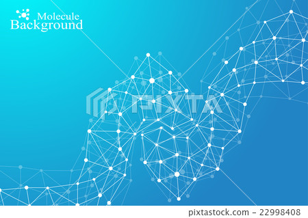 Geometric abstract background with connected line 22998408