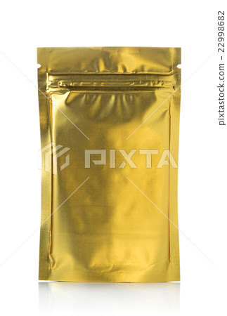 gold package isolated on white background gold package isolated on white background 22998682