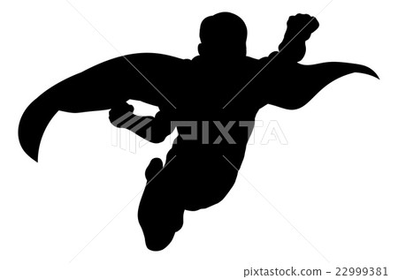 Superhero Flying Silhouette - Stock Illustration [22999381] - PIXTA