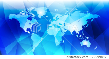 World Map Ocean Background - Stock Illustration [22999897] - PIXTA