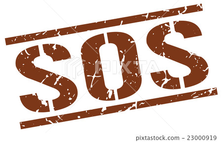 sos brown grunge square vintage rubber stamp 23000919