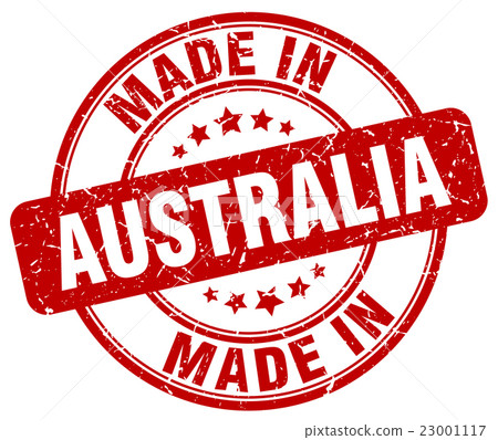 made in Australia red grunge round stamp made in Australia red grunge round stamp 23001117