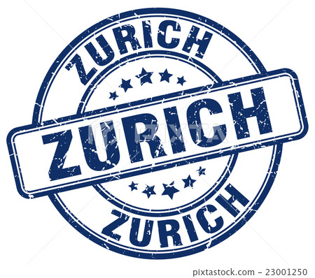 Zurich blue grunge round vintage rubber stamp Zurich blue grunge round vintage rubber stamp 23001250