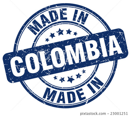 made in Colombia blue grunge round stamp made in Colombia blue grunge round stamp 23001251