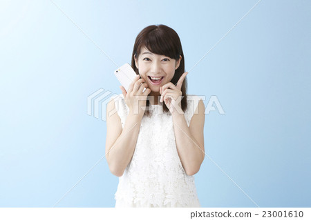 Smiley female blue back with smart hand 23001610