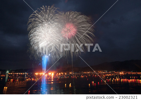 Kyoto Miyazu lantern sinking offshore firework display Kyoto Miyazu lantern sinking offshore firework display 23002321