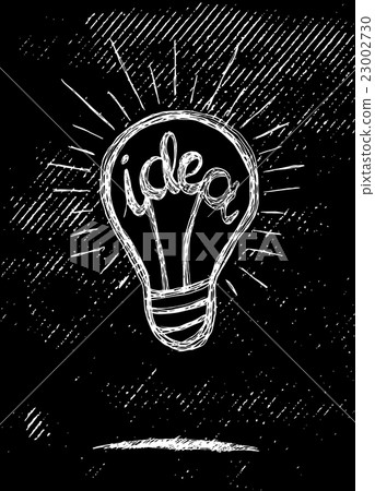 Hand drawing light bulb idea vector illustration Hand drawing light bulb idea vector illustration 23002730