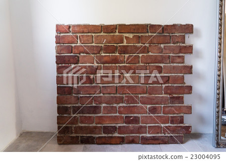 part of Red surface brick wall part of Red surface brick wall 23004095