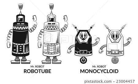 Contour and Silhouette Robots Set Contour and Silhouette Robots Set 23004457