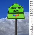 election 2016 left or right ahead sign 23004775