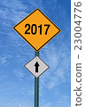 2017 ahead roadsign 23004776