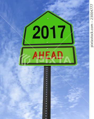 2017 ahead roadsign 23004777