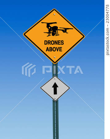 drones above sign 23004778