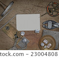 vintage jeweler tools over wooden bench 23004808