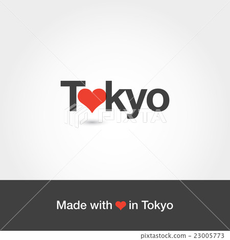 Logo Tokyo with heart. 23005773